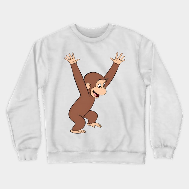 Curious George Happy Crewneck Sweatshirt by EcoEssence